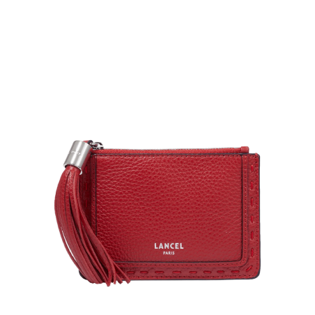 Porte-cartes zippé Premier Flirt Rouge Lancel